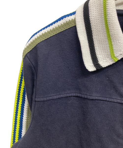 LACOSTE（ラコステ）LACOSTE (ラコステ) ショルダーニットテーピング ショートトラックジャケット ブラック サイズ:40の古着・服飾アイテム