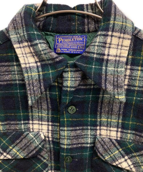 PENDLETON（ペンドルトン）PENDLETON (ペンドルトン) 70sボードシャツ グリーン サイズ:Mの古着・服飾アイテム