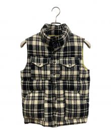 THE NORTHFACE PURPLELABEL×Harris Tweed（ザ・ノースフェイス パープルレーベル×ハリスツイード）の古着「ハリスツィードシェラベスト」｜ブラック×ベージュ