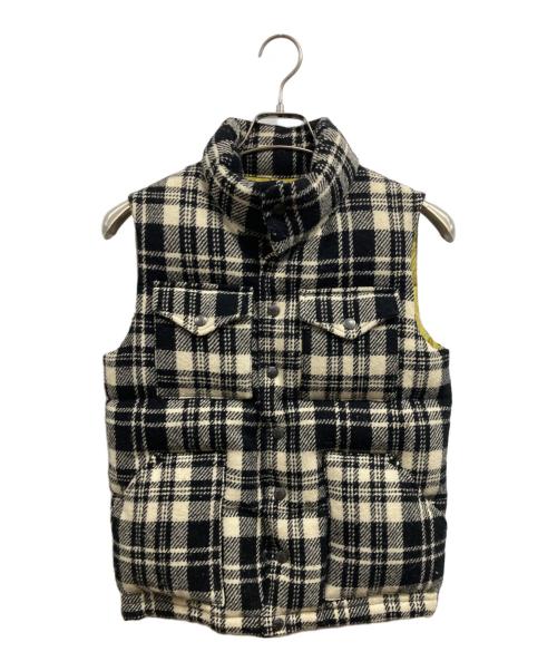 THE NORTHFACE PURPLELABEL（ザ・ノースフェイス パープルレーベル）THE NORTHFACE PURPLELABEL (ザ・ノースフェイス パープルレーベル) Harris Tweed (ハリスツイード) ハリスツィードシェラベスト ブラック×ベージュ サイズ:WSの古着・服飾アイテム