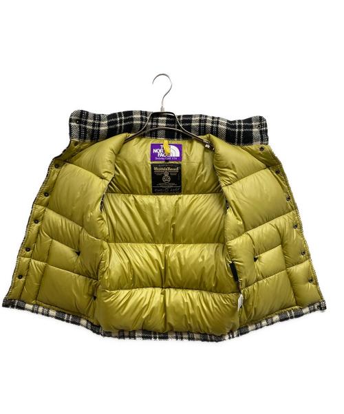 THE NORTHFACE PURPLELABEL（ザ・ノースフェイス パープルレーベル）THE NORTHFACE PURPLELABEL (ザ・ノースフェイス パープルレーベル) Harris Tweed (ハリスツイード) ハリスツィードシェラベスト ブラック×ベージュ サイズ:WSの古着・服飾アイテム