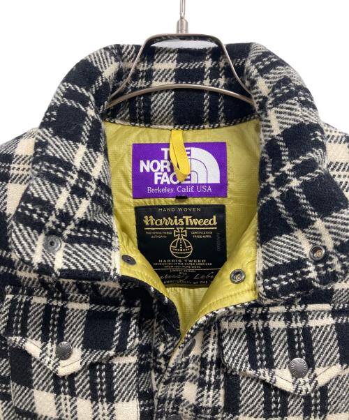 THE NORTHFACE PURPLELABEL（ザ・ノースフェイス パープルレーベル）THE NORTHFACE PURPLELABEL (ザ・ノースフェイス パープルレーベル) Harris Tweed (ハリスツイード) ハリスツィードシェラベスト ブラック×ベージュ サイズ:WSの古着・服飾アイテム