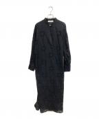 feeriqueフィーリック）の古着「スクエアレーススキッパーワンピース」｜ブラック