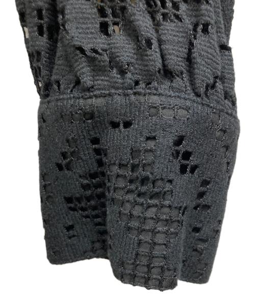 feerique（フィーリック）feerique (フィーリック) スクエアレーススキッパーワンピース ブラック サイズ:2の古着・服飾アイテム