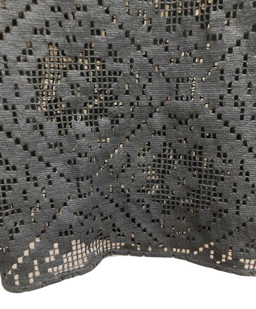 feerique（フィーリック）feerique (フィーリック) スクエアレーススキッパーワンピース ブラック サイズ:2の古着・服飾アイテム