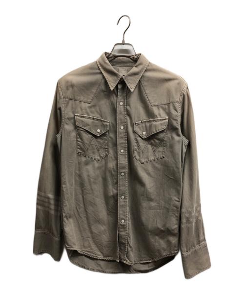 Wrangler（ラングラー）Wrangler (ラングラー) RHC Ron Herman (アールエイチシー ロンハーマン) ウエスタンシャツ ベージュ サイズ:Ｌの古着・服飾アイテム