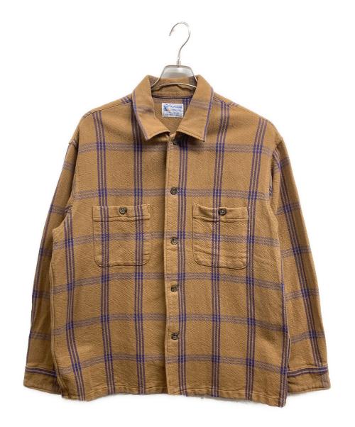 ALASKAN（アラスカン）ALASKAN (アラスカン) チェックシャツ ブラウン サイズ:Lの古着・服飾アイテム