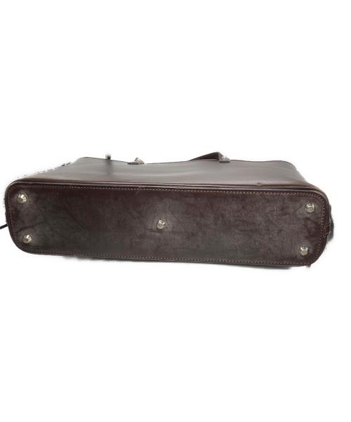 万双（マンソウ）万双 (マンソウ) ブライドルトートバッグ ブラウンの古着・服飾アイテム