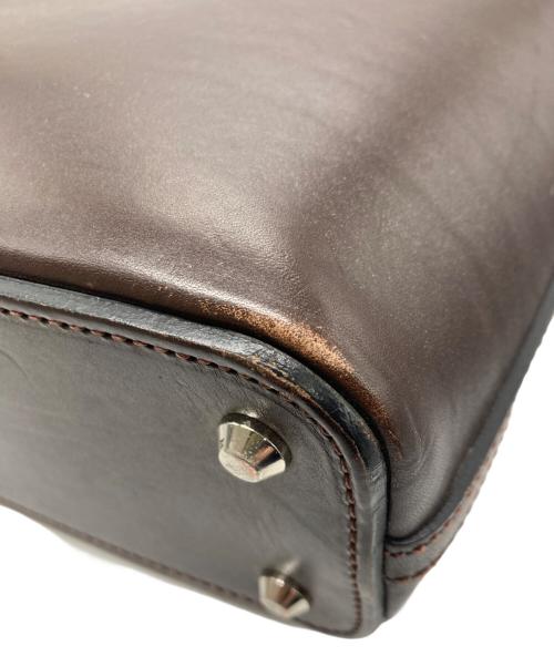 万双（マンソウ）万双 (マンソウ) ブライドルトートバッグ ブラウンの古着・服飾アイテム