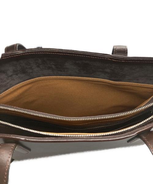 万双（マンソウ）万双 (マンソウ) ブライドルトートバッグ ブラウンの古着・服飾アイテム