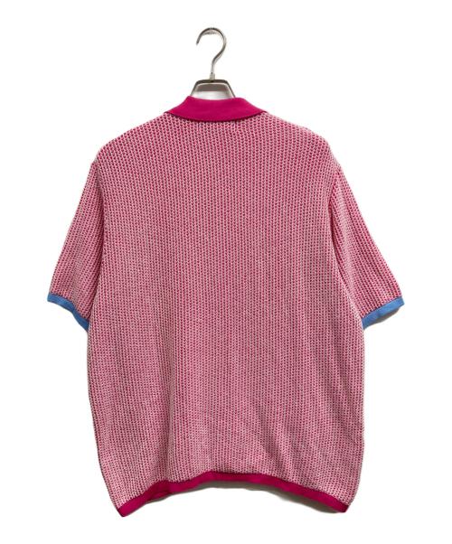 gim context（ジムコンテキスト）gim context (ジムコンテキスト) Honeycomb Open Collar Shirts ピンク サイズ:Mの古着・服飾アイテム