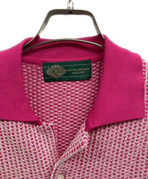 gim context（ジムコンテキスト）gim context (ジムコンテキスト) Honeycomb Open Collar Shirts ピンク サイズ:Mの古着・服飾アイテム