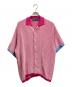 gim context（ジムコンテキスト）の古着「Honeycomb Open Collar Shirts」｜ピンク