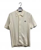 FRED PERRYフレッドペリー）の古着「Button Through Short Sleeve Polo Shirt」｜アイボリー
