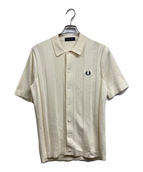 FRED PERRY（フレッドペリー）FRED PERRY (フレッドペリー) Button Through Short Sleeve Polo Shirt アイボリー サイズ:Mの古着・服飾アイテム