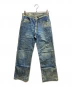 CAMPERLABカンペールラボ）の古着「Paint Print Denim Jeans」｜ブルー