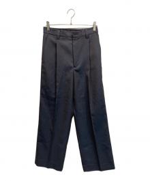 MAISON SPECIAL（メゾンスペシャル）の古着「4 Colors Chambray Washable Wool Prime-Wide One Tuck Wide Pants」｜ネイビー