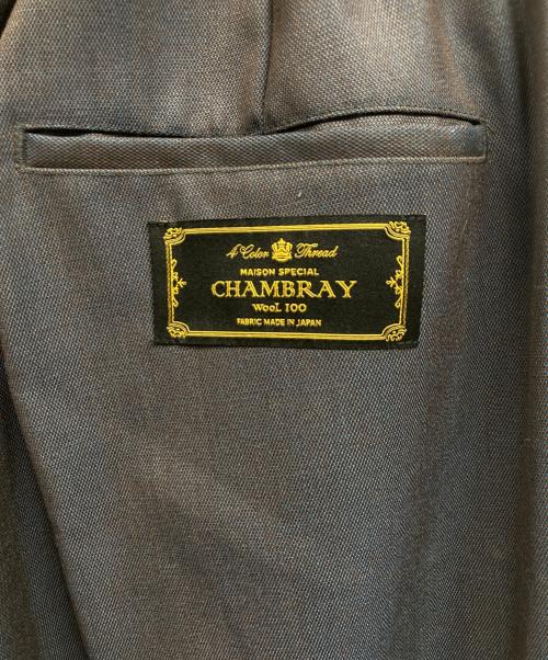 MAISON SPECIAL（メゾンスペシャル）MAISON SPECIAL (メゾンスペシャル) 4 Colors Chambray Washable Wool Prime-Wide One Tuck Wide Pants ネイビー サイズ:1の古着・服飾アイテム