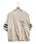 REMI RELIEF×GORDON MILLERレミレリーフ×ゴードンミラー）の古着「ポケットTシャツ/REMI RELIEF/GORDON MILLER」｜ベージュ