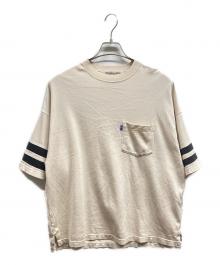 REMI RELIEF×GORDON MILLER（レミレリーフ×ゴードンミラー）の古着「ポケットTシャツ/REMI RELIEF/GORDON MILLER」｜ベージュ