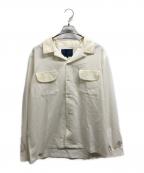 glambグラム）の古着「Blue Noise Open Collar Shirt」｜ベージュ