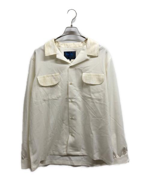 glamb（グラム）glamb (グラム) Blue Noise Open Collar Shirt ベージュ サイズ:Mの古着・服飾アイテム