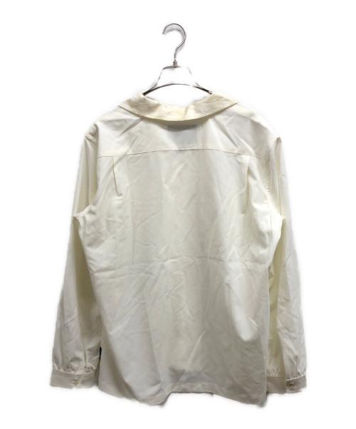 glamb（グラム）glamb (グラム) Blue Noise Open Collar Shirt ベージュ サイズ:Mの古着・服飾アイテム