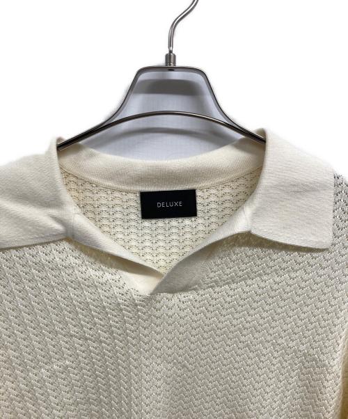 DELUXE（デラックス）Deluxe (デラックス) GATSBYニットポロシャツ アイボリー サイズ:Mの古着・服飾アイテム