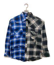 RAFU（ラフ）の古着「Remake shirt」｜ブルー×ブラック