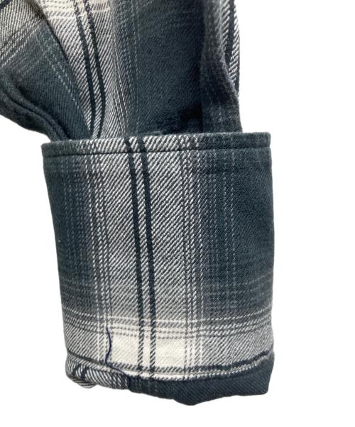 RAFU（ラフ）RAFU (ラフ) Remake shirt ブルー×ブラック サイズ:Mの古着・服飾アイテム