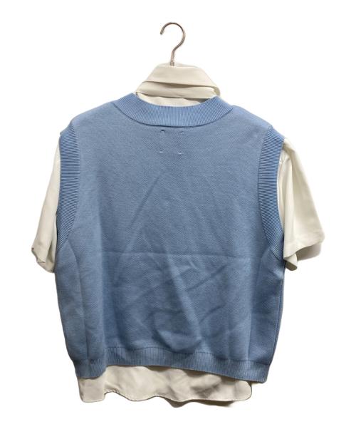 CULLNI（クルニ）CULLNI (クルニ) ニットレイヤードシャツ ブルー サイズ:2の古着・服飾アイテム