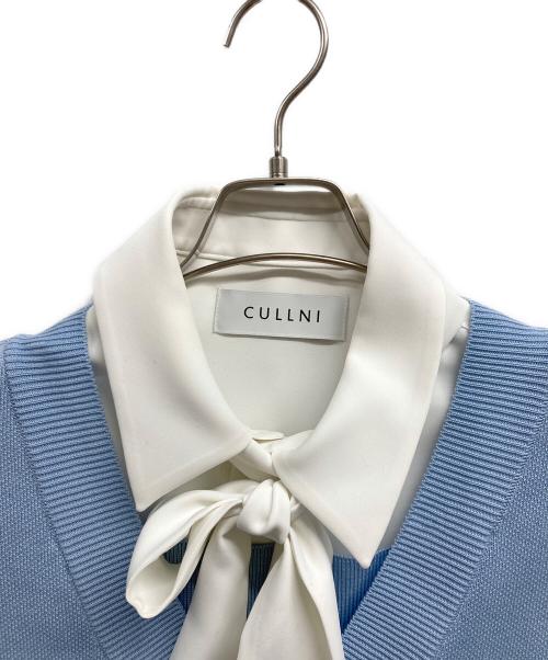 CULLNI（クルニ）CULLNI (クルニ) ニットレイヤードシャツ ブルー サイズ:2の古着・服飾アイテム