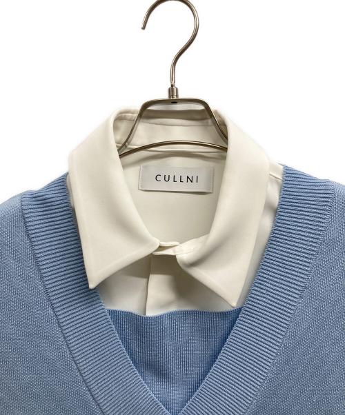 CULLNI（クルニ）CULLNI (クルニ) ニットレイヤードシャツ ブルー サイズ:2の古着・服飾アイテム