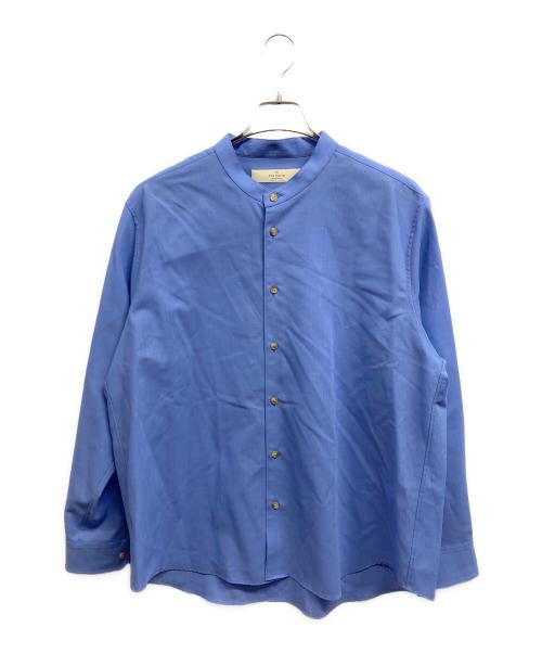 THE TOKYO（ザトーキョー）THE TOKYO (ザトーキョー) Active Washable Wool Band Collar L/S Shirt ブルー サイズ:48の古着・服飾アイテム