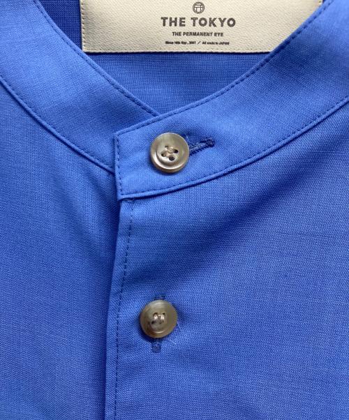 THE TOKYO（ザトーキョー）THE TOKYO (ザトーキョー) Active Washable Wool Band Collar L/S Shirt ブルー サイズ:48の古着・服飾アイテム