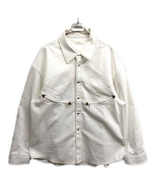 Knuth Marf（クヌースマーフ）KNUTH MARF (クヌースマーフ) western leather shirt ホワイト サイズ:Freeの古着・服飾アイテム