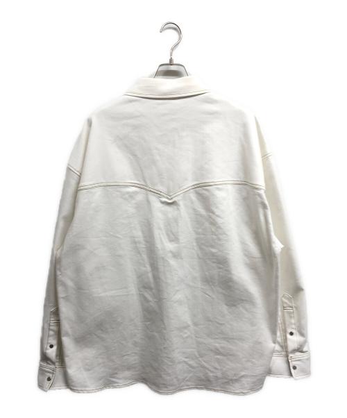 Knuth Marf（クヌースマーフ）KNUTH MARF (クヌースマーフ) western leather shirt ホワイト サイズ:Freeの古着・服飾アイテム