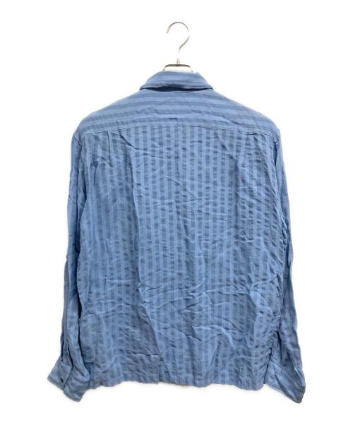 TOGA VIRILIS（トーガ ビリリース）TOGA VIRILIS (トーガ ビリリース) レーヨンフリルシャツ ブルー サイズ:46の古着・服飾アイテム