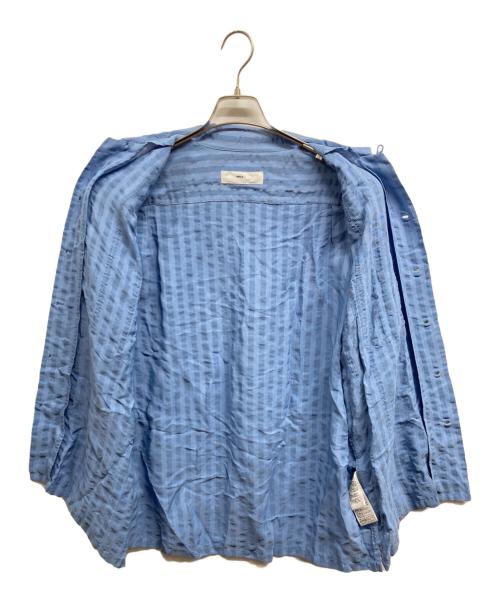 TOGA VIRILIS（トーガ ビリリース）TOGA VIRILIS (トーガ ビリリース) レーヨンフリルシャツ ブルー サイズ:46の古着・服飾アイテム