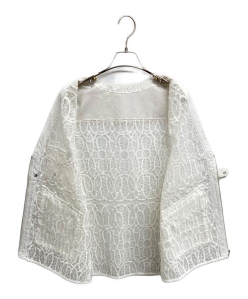 PUBLIC TOKYO（パブリックトウキョウ）PUBLIC TOKYO (パブリックトウキョウ) エンブロイダリーポケッツジレ ホワイト サイズ:Freeの古着・服飾アイテム