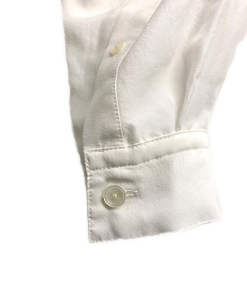 TOMORROW LAND（トゥモローランド）TOMORROW LAND (トゥモローランド) シルク オープンカラー ダブルポケット ロングスリーブシャツ ホワイト サイズ:Sの古着・服飾アイテム