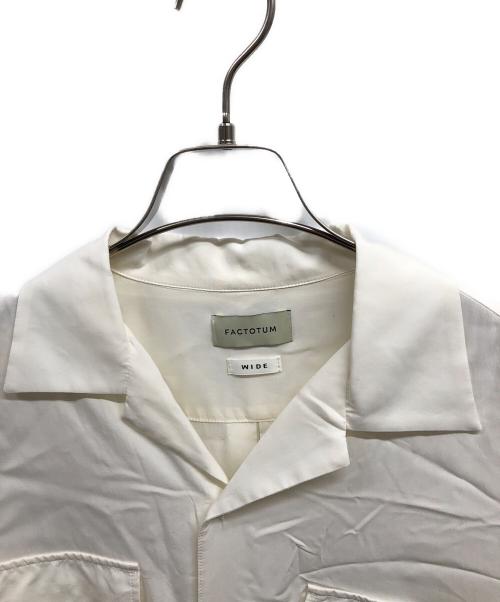 FACTOTUM（ファクトタム）FACTOTUM (ファクトタム) Poplin Square Hem Shirt ホワイト サイズ:46の古着・服飾アイテム