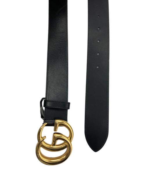 GUCCI（グッチ）GUCCI (グッチ) GGマーモントレザーベルト ブラック サイズ:90・36の古着・服飾アイテム