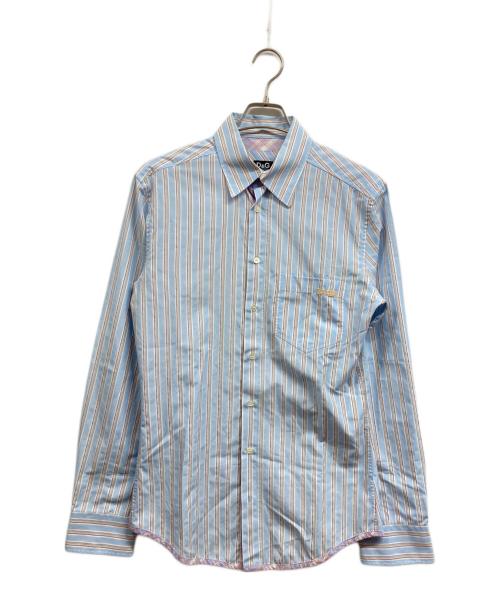 DOLCE & GABBANA（ドルチェ＆ガッバーナ）DOLCE & GABBANA (ドルチェ＆ガッバーナ) ストライプシャツ ブルー サイズ:48の古着・服飾アイテム
