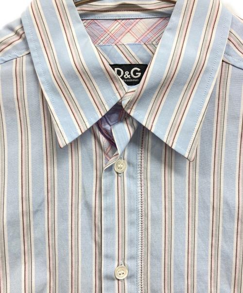 DOLCE & GABBANA（ドルチェ＆ガッバーナ）DOLCE & GABBANA (ドルチェ＆ガッバーナ) ストライプシャツ ブルー サイズ:48の古着・服飾アイテム