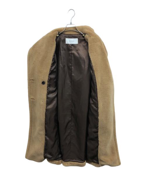 LE CIEL BLEU（ルシェルブルー）LE CIEL BLEU (ルシェルブルー) シアリング ボアフリース ダブルコート ベージュ サイズ:36の古着・服飾アイテム