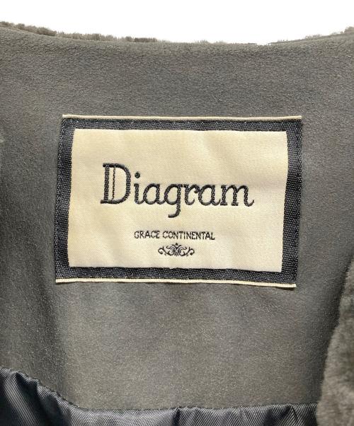 Diagram（ダイアグラム）Diagram (ダイアグラム) ムートンボアコート グレー サイズ:34の古着・服飾アイテム