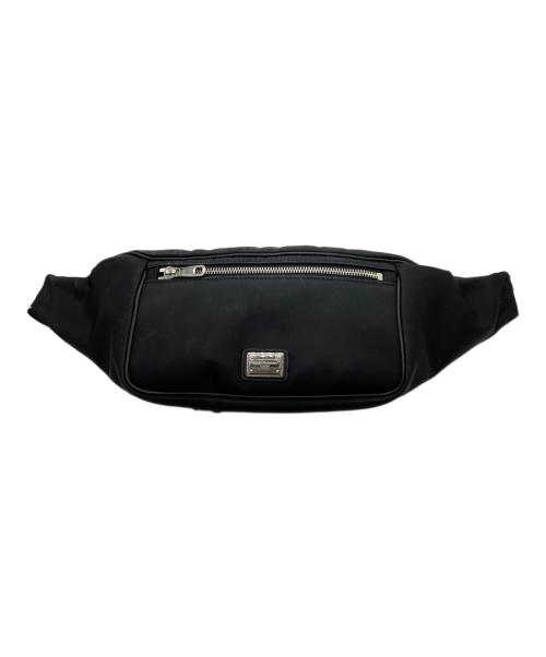 DOLCE & GABBANA（ドルチェ＆ガッバーナ）DOLCE & GABBANA (ドルチェ＆ガッバーナ) ナイロンウエストバッグ ブラックの古着・服飾アイテム