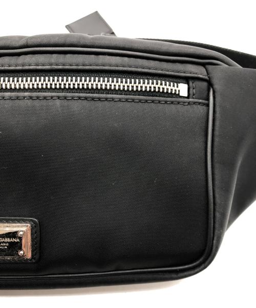 DOLCE & GABBANA（ドルチェ＆ガッバーナ）DOLCE & GABBANA (ドルチェ＆ガッバーナ) ナイロンウエストバッグ ブラックの古着・服飾アイテム