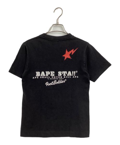 BAPE BY A BATHING APE（ベイプバイアベイシングエイプ）BAPE BY A BATHING APE (ベイプバイアベイシングエイプ) プリントTシャツ ブラック サイズ:XTRA SMALLの古着・服飾アイテム